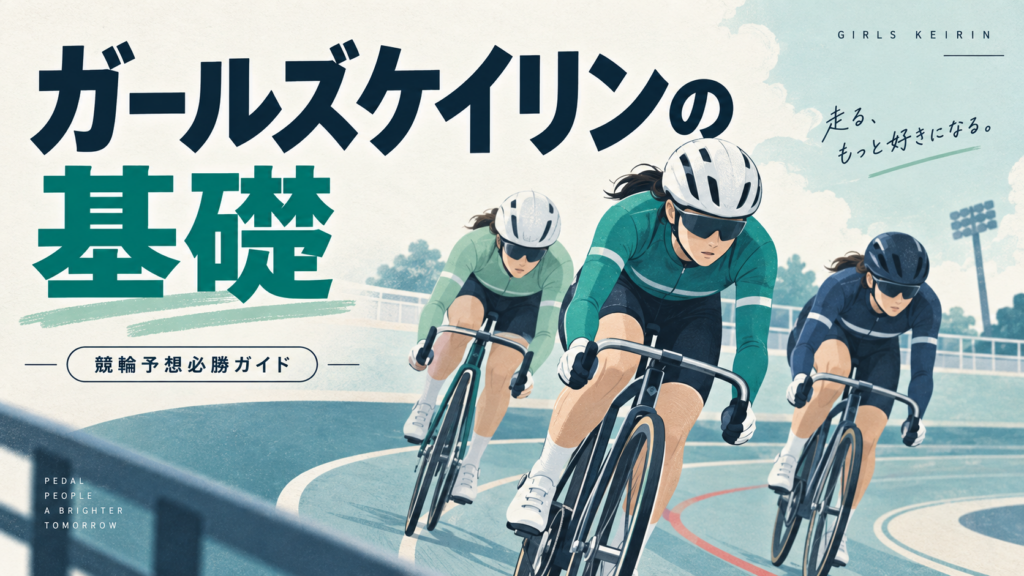 ガールズケイリンの基礎を紹介するイラスト